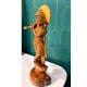 Handcrafted Wood Flute Krishna Statue
